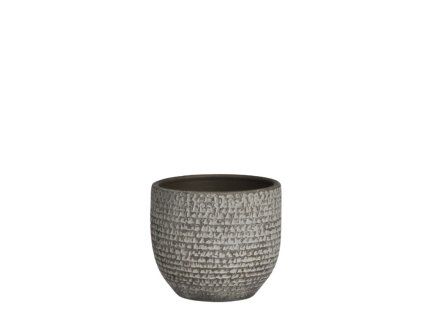 Obal na kvetinac Carrie prumer 14 cm, tmave sedy