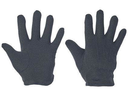 Pracovni rukavice Bustard Black s PVC terciky, cerne, vel. 12