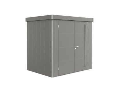 3508930 9 zahradni domek neo 1b sedy kremen dvoukridle dvere