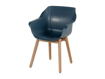 Jídelní židle Hartman SOPHIE Studio s teakovou podnoží, steel blue