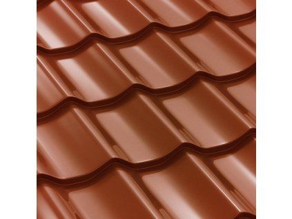 Plechová střešní krytina Classic Tile 2250 x 1200 mm hnědá