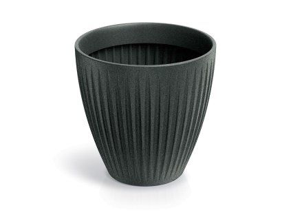 Květináč LATIA ROUND MIDL 60 cm, černý granit