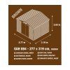 Zahradní domek G21 GAH 884 - 277 x 319 cm, hnědý