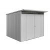 3464390 domek na naradi avantgarde a6 stribrna dvoukridle dvere