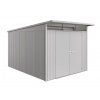 3464396 domek na naradi avantgarde a8 stribrna dvoukridle dvere