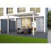 Hliníková pergola Terrassendach Premium 4,10 x 3,06 m - čirý polykarbonát / bílá