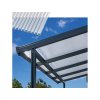 Hliníková pergola Terrassendach Premium 4,10 x 3,06 m - čirý polykarbonát s pruhy / bílá