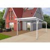 Přístřešek na auto Carport Premium A, 3,094 x 5,62 m, bílá / bronz