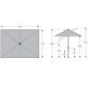 Naklápěcí zahradní slunečník s klikou Doppler EXPERT 3 x 2 m, terakota