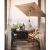 Slunečník s automatickým naklápěním s ULTRA UV ochranou Doppler ALU WOOD 210 x 140 cm, antracit