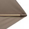 Slunečník s automatickým naklápěním s ULTRA UV ochranou Doppler ALU WOOD 210 x 140 cm, hnědá
