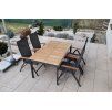 Zahradní křeslo CONCEPT teak, hliníkové, polohovací
