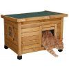 Dřevěná bouda pro kočky KERBL RUSTICA 57 x 45 x 43 cm  hnědá