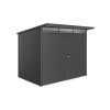 3516366 zahradni domek avantgarde eco a5 tmave seda metaliza jednokridle dvere