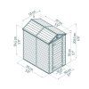 Palram Storage Skylight sheds 4x6 Dimensions 610x472