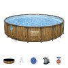 Bazén BESTWAY Power Steel Wood Swim Vista 5,49 x 1,22 m - 56977