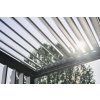 Bioklimatická pergola BIOHORT 3 x 3 m, tmavě šedá/stříbrná metalíza