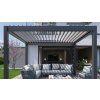 Bioklimatická pergola BIOHORT 3 x 3 m, tmavě šedá/stříbrná metalíza