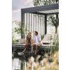 Bioklimatická pergola BIOHORT 3,5 x 3,5 m, šedý křemen/stříbrná metalíza
