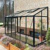 ARKEN Portico 1,6 x 3,9 m, výška 248 cm, sklo 4 mm - u cihlové zdi